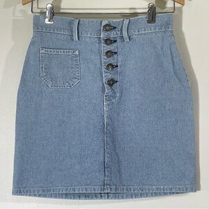 Guess Jeans Hickory‎ Pinstripe Buttonfly Denim Skirt